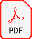 The pdf logo in black and red with white background